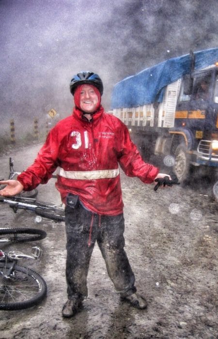 POURING
ON 'THE MOST DANGEROUS ROAD IN THE WORLD' BY MOUNTAIN BIKE,
EL CAMINO DE LA MUERTE, BOLIVIA